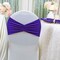 10 Pieces Regency Purple Ruffled Spandex Chair Bands for Elegant Event Decor 8x13 inches